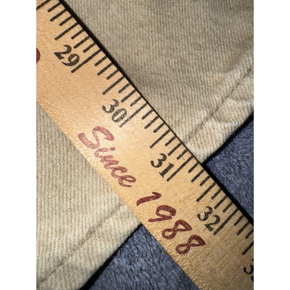 Vintage 90s Levis 550 Cream Baggy Relaxed Tapered Fit Orange Tab Mens Size 33x32 - Picture 8 of 9